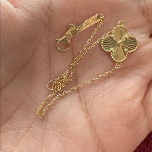 18k Pure Solid Saudi Gold Thin Bracelet VCA AU 750